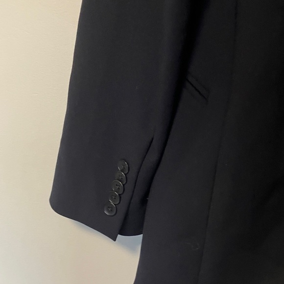 Elie Tahari Navy Blazer with Silver Studs Western - Picture 6 of 7